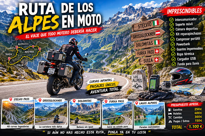 ruta de los alpes en moto