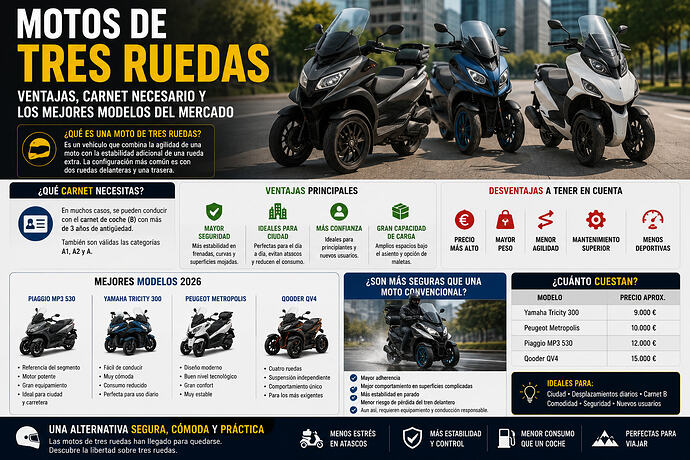 mejores motos de tres ruedas